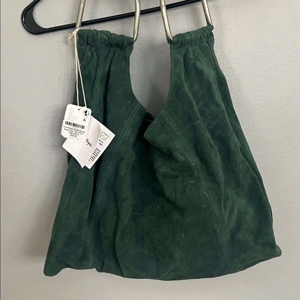 Free People Dark Green Suede Shoulder Bag - Picture 5 of 7